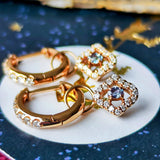 天然アレキサンドライト 天然ダイヤモンド ピアス チャーム