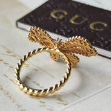 GUCCI グッチ ル マルシェ デ メルヴェイユ ダイヤモンド 蝶モチーフ リング