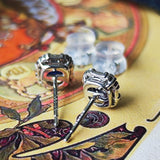 天然サファイア 天然ダイヤモンド 18金WG ピアス