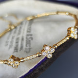 【形状記憶】天然ダイヤモンド 18金ブレスレット バングル