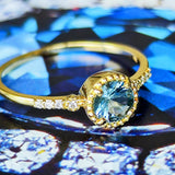 【カンチャナブリ産】天然サファイア 天然ダイヤモンド リング