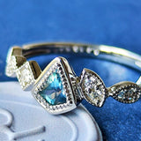 【お値下げ】天然ブルーコーネルピン 天然ダイヤモンド リング