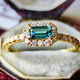 【お値下げ】天然インディゴライトトルマリン 天然ダイヤモンド リング