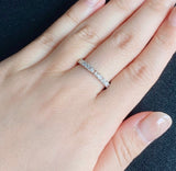 【ローズカット】天然ダイヤモンド ハーフエタニティリング プラチナ