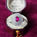 【非加熱 ピジョンブラッド】天然ルビー 天然ダイヤモンド リング