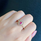 天然ルビー 天然ダイヤモンド リング