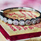 【ピンクダイヤ】天然ダイヤモンド ハーフエタニィリング プラチナ