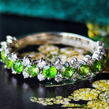 天然デマントイドガーネット 天然ダイヤモンド プラチナリング