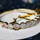 【ピンクダイヤ】天然ダイヤモンド ハーフエタニィリング プラチナ