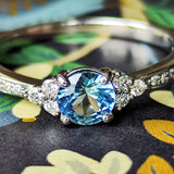 【カンチャナブリ産】天然サファイア 天然ダイヤモンド リング