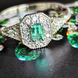 【ノンオイルエメラルド】天然エメラルド コロンビア産 天然ダイヤモンド GIA鑑別書付き