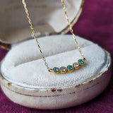 天然パライバトルマリン 天然ダイヤモンド ネックレス 18金