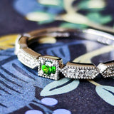 天然デマントイドガーネット 天然ダイヤモンド リング