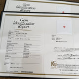 天然パパラチアサファイア 天然ダイヤモンド ピアス