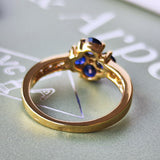 【Vintage Van Cleef & Arpels】ヴァンクリーフ&アーペル サファイア フラワーリング