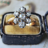 フランス アンティーク 天然ダイヤモンド オールドマインカット 馬の頭の刻印 リング