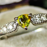 【お値下げ】天然クロムスフェーン 天然ダイヤモンド リング