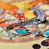 天然パライバトルマリン 天然ピンクダイヤモンド ネックレス