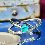 【トップカラー】天然パライバトルマリン 天然ダイヤモンド プラチナリング