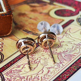 天然アンダリュサイト 天然ダイヤモンド ピアス 18金PG