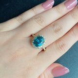 【大粒 4.60ct】天然ジルコン 天然ダイヤモンド リング