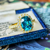 【大粒 4.60ct】天然ジルコン 天然ダイヤモンド リング