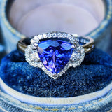 天然タンザナイト 1.91ct 天然ダイヤモンド リング