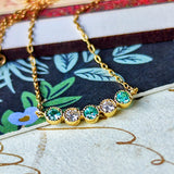 天然パライバトルマリン 天然ダイヤモンド ネックレス 18金