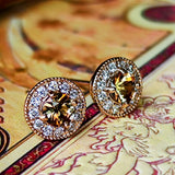 天然アンダリュサイト 天然ダイヤモンド ピアス 18金PG