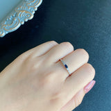 天然ユークレース コバルトブルー 天然ダイヤモンド リング