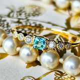 【アフガントルマリン】天然トルマリン 天然ダイヤモンド リング