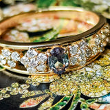 天然アレキサンドライト 天然ダイヤモンド リング