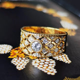 天然ダイヤモンド 18金リング