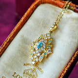 天然パライバトルマリン 天然ダイヤモンド ネックレス