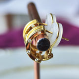 天然ダイヤモンド クリップピアス 18金