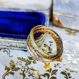 天然ダイヤモンド スリーカラー フルエタニティ 3連リング