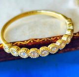 【ローズカット】天然ダイヤモンド ハーフエタニティリング