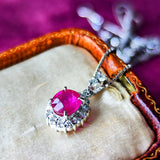 【ビルマ産】天然ルビー 天然ダイヤモンド ネックレス