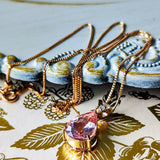 【大粒 3.01ct】天然モルガナイト 天然ダイヤモンド ネックレス