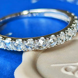 【ローズカット】天然ダイヤモンド ハーフエタニティリング