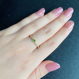 天然デマントイドガーネット 天然ダイヤモンド リング