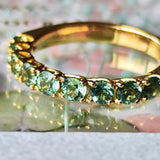 【お値下げ】天然グリーントルマリン ハーフエタニティリング