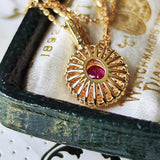 【お値下げ】天然ルビー 天然ダイヤモンド ネックレス