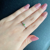 【お値下げ】天然デマントイドガーネット 天然ダイヤモンド リング