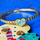 天然パライバトルマリン ハートモチーフ リング