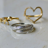 【お値下げ】ピンキーリング 葉っぱのモチーフ プラチナ