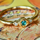 天然パライバトルマリン 天然ダイヤモンド リング