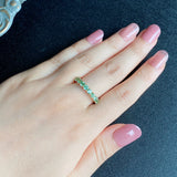 【お値下げ】天然グリーントルマリン ハーフエタニティリング