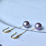 【限定品】紫陽花パール 天然ダイヤモンド ピアス