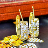 天然ダイヤモンド テーパーカット ピアス